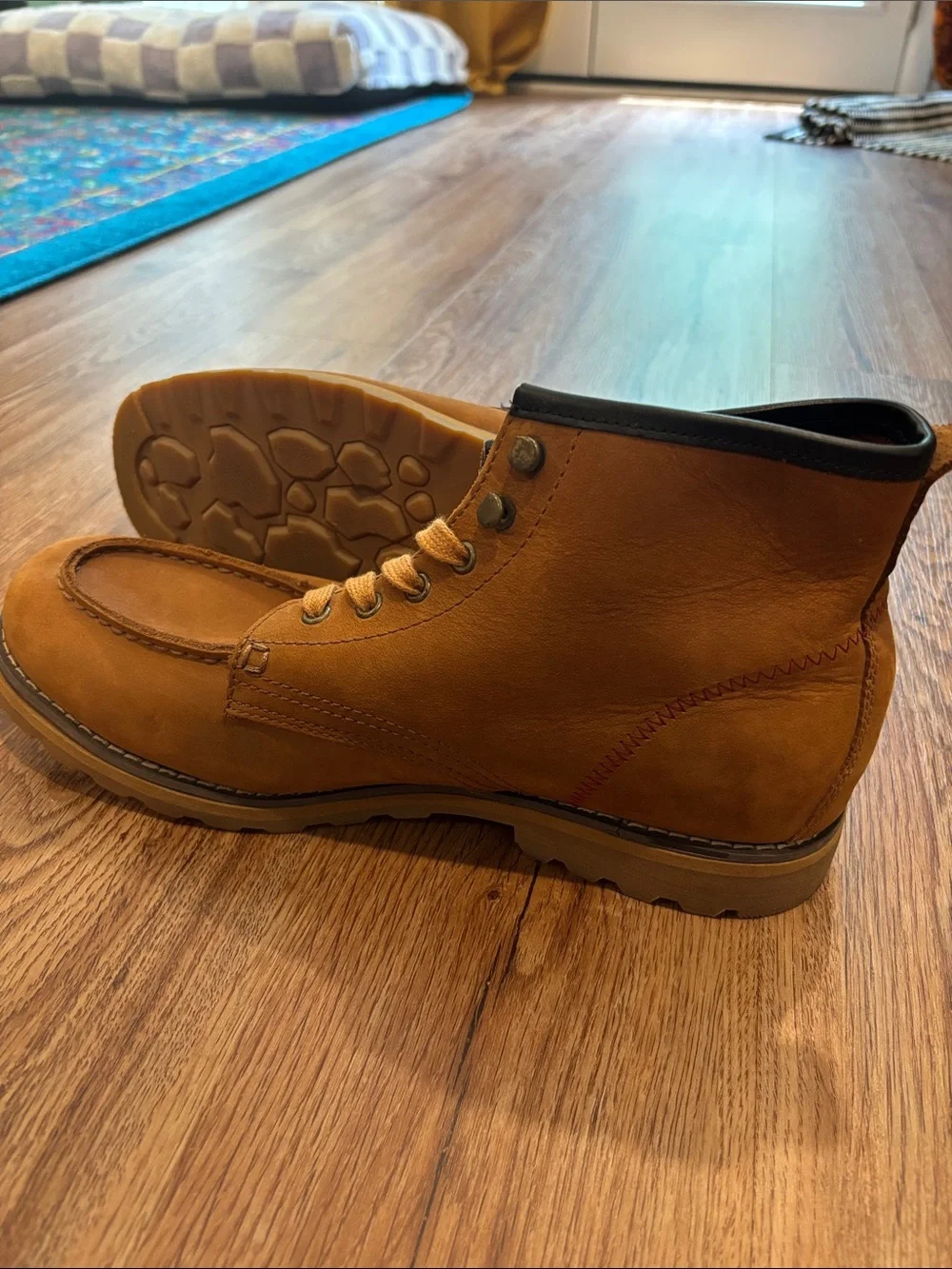 Woolrich Men's Tan Leather Chukka Moc Toe Boots